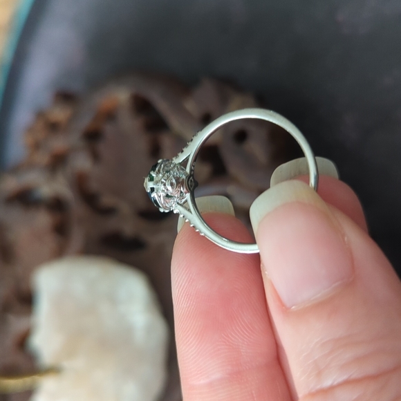 Sterling Silver French Quarter Ring With Crosses and Evil Eye sz8 - Picture 7 of 7